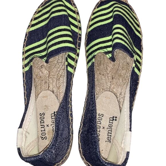 NWT Soludos x Lemlem Denim Striped Espadrilles - Picture 5 of 6